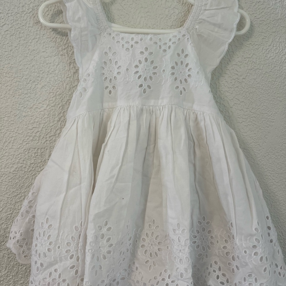 White Eyelet Kids Dress